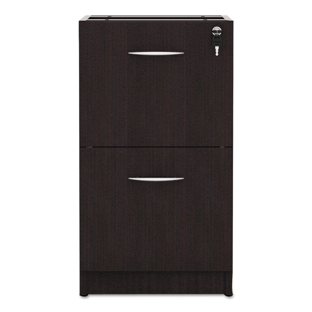 Alera Alera Valencia Series Full Pedestal File, Left Or Right, 2 Legal/Letter-Size File Drawers, Espresso, 15.63" X 20.5" X 28.5"
