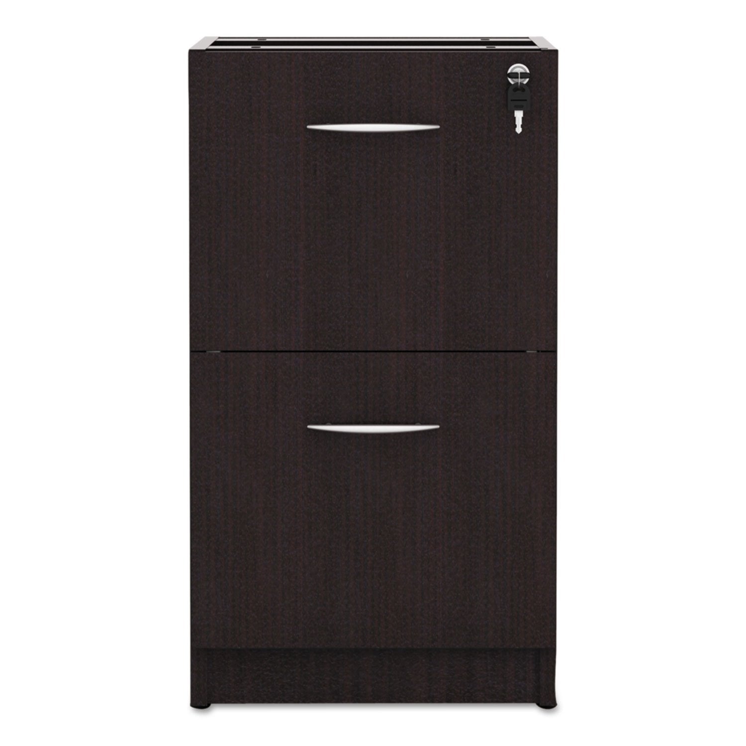 Alera Alera Valencia Series Full Pedestal File, Left Or Right, 2 Legal/Letter-Size File Drawers, Espresso, 15.63" X 20.5" X 28.5"
