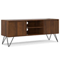 SIMPLIHOME Hunter 60 inch Wide Industrial TV Media Stand in WALNUT WOOD For TVs up to 65 inches for the Living Room and Entertainment Center