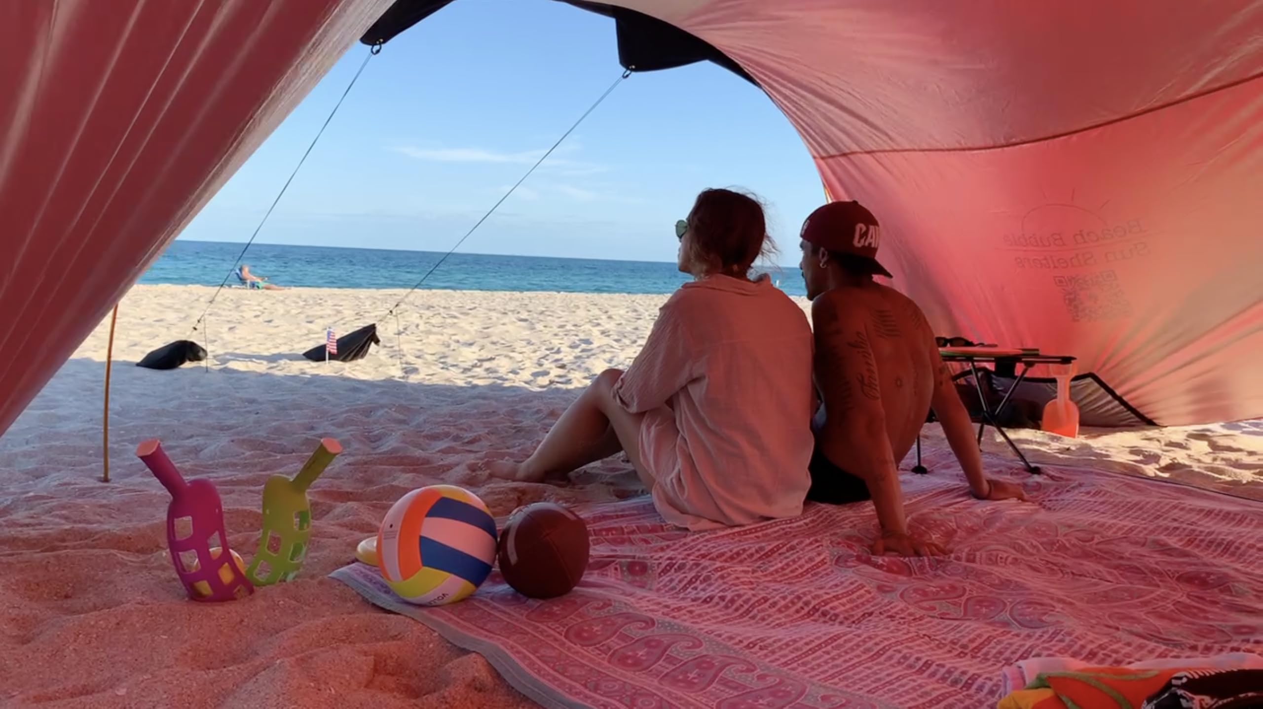 Beach Bubble Family Edition, The Ultimate Private Wind Supported Beach Cabana, +50 UPF, 12 Person Capacity