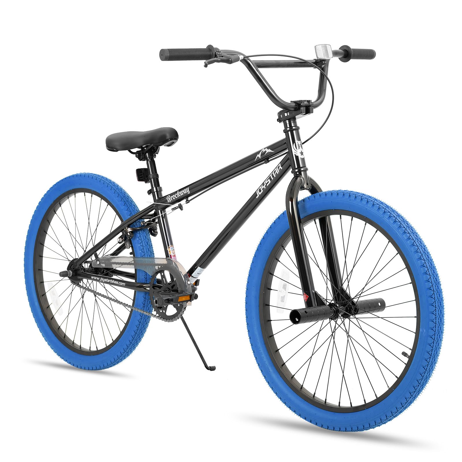 JOYSTAR 24 Inch Kids Bike Freestyle BMX Bikes for 7 8 9 10 11 12 Years Old Boys Girls and Beginner Riders, 24" Kids' Bicycles, Blue Tires