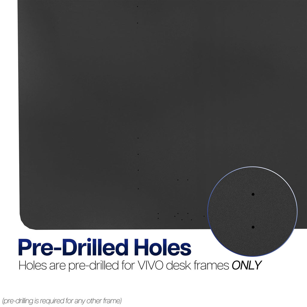 VIVO Universal 71 x 30 inch Solid One-Piece Table Top for Standard and Sit to Stand Height Adjustable Home and Office Desk Frames, Black, DESK-TOP71B