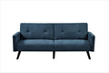 Container Furniture Direct Hasan Fabric Upholstered Living Room Tufted Sleeper Sofa, 79", Blue