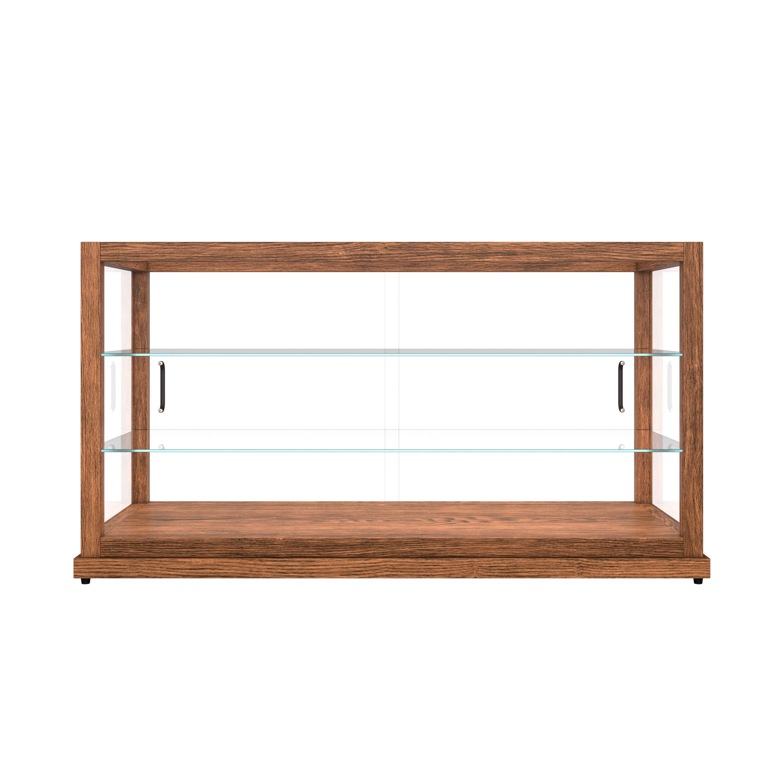 KoolMore 44 in. Horizontal Dark Wood Countertop Dry Bakery Display Case, Large Bread, Pastry and Dessert Display with Tempered Glass