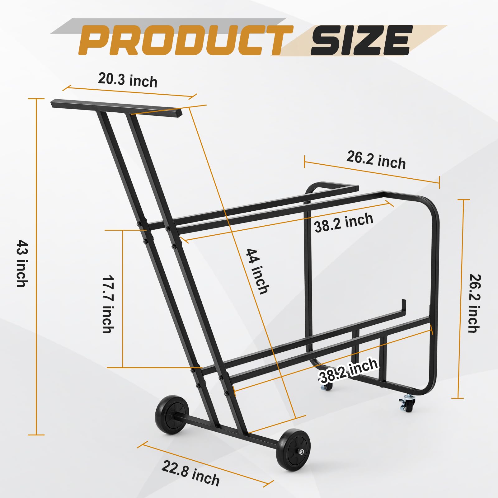 Music Stand Storage Cart for 12 Melody Music Stands Metal Portable