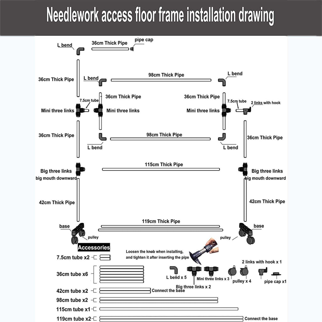 Adjustable Needlework Floor Frame for Art Craft Sewing - Standing Embroidery Lap Table and Cross Stitch Craft Stand, Ideal Holder for Crafting Enthusiasts.