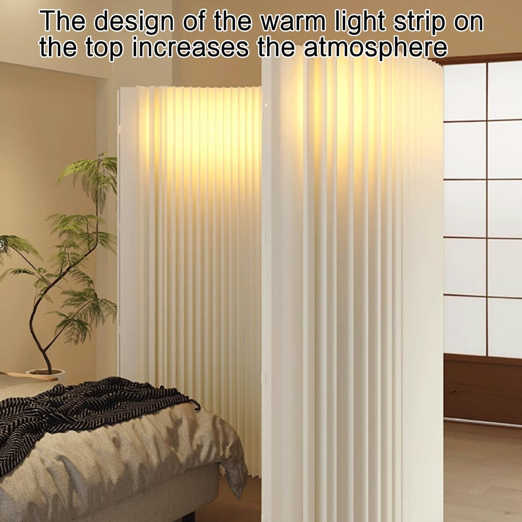 Portable Folding Room Divider, Lightweight Retractable Partition Screen, Easy-to-Use Privacy Separator for Home, Office, and Studio Spaces