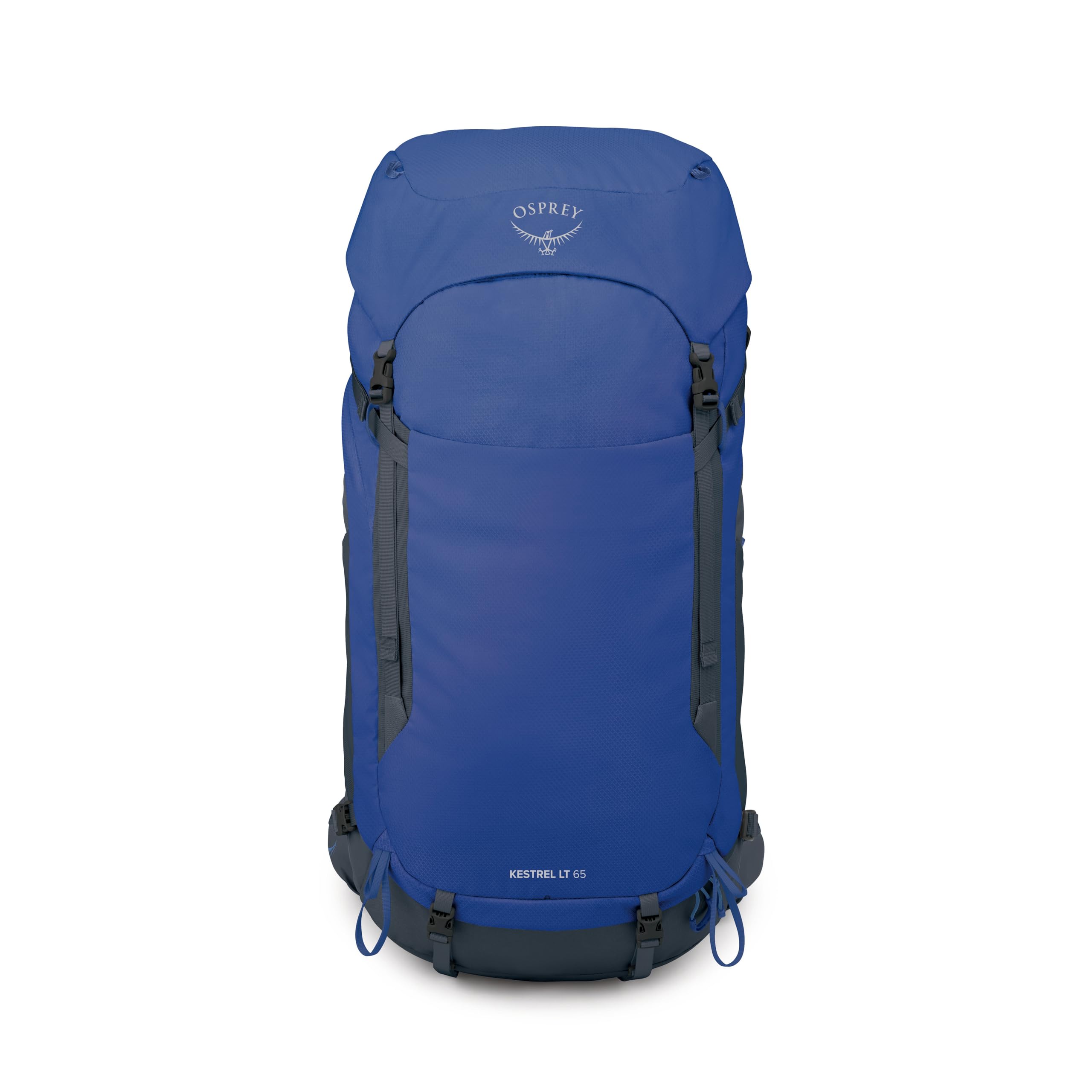 Osprey Kestrel LT 65L Men's Backpacking Backpack - Lightweight Hiking & Camping Bag with Waterproof Raincover, Rays Blue