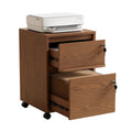 KungFuWood Wheeled Double-Drawer Filing Cabinet, Lockable Mobile File cabinets, Suitable for Home Offices or Storage cupboards for Storing Legal documents or Letter-Sized Files.