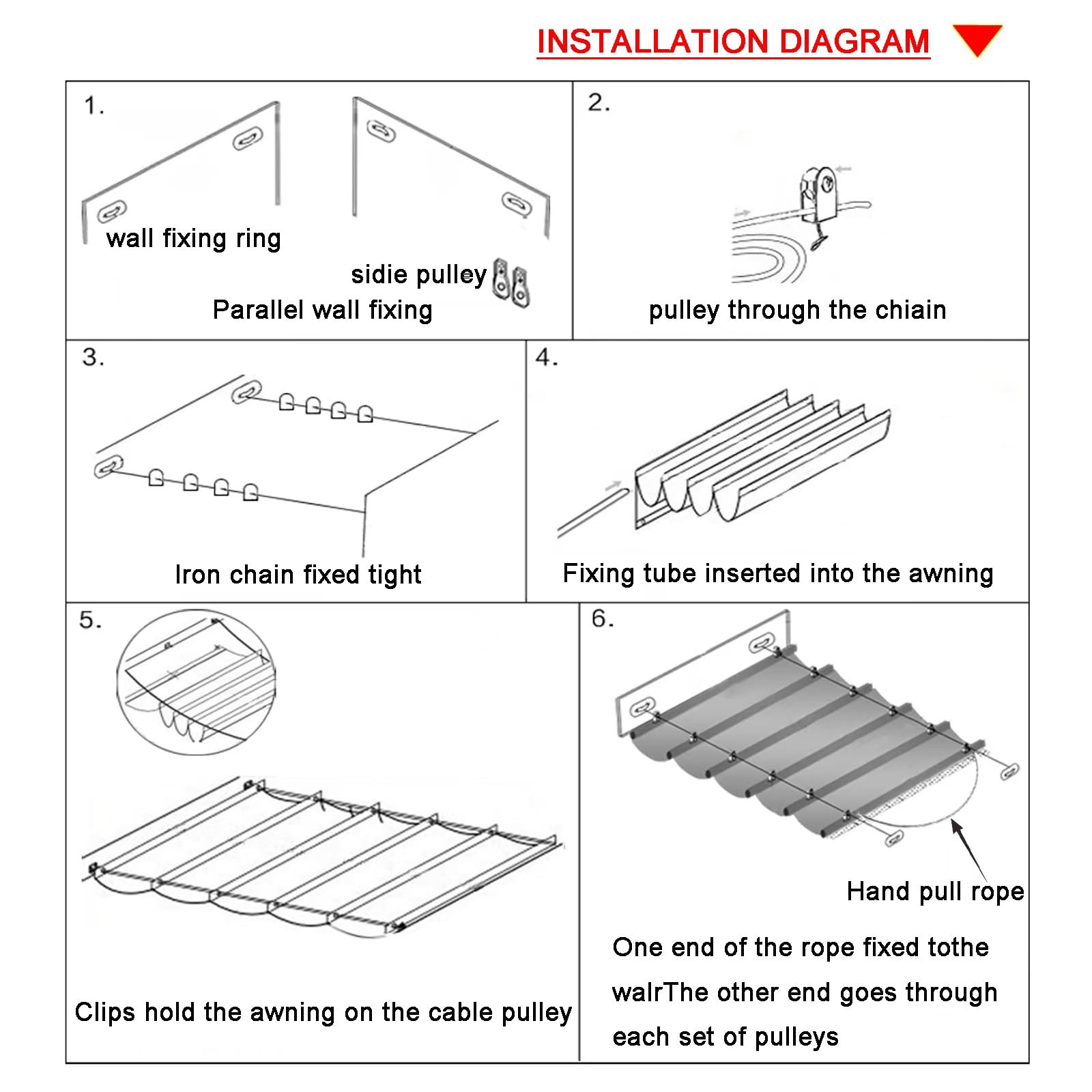 Wave Shade Sail Awning，Retractable Wave Shade Sails，Retractable Sun Shade Canopy Cover Sliding Wave Shade Sail for Pergola Patio Deck Yard Gazebo Outdoor(W1*L14m/W3.28*L45.93ft)