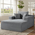 Trygoal 67 inch Oversized Lounge Chair, Boneless Living Room Chairs Indoor with Wide Armrest & Throw Pillows, Cloud Sofa Bed Couch for Small Spaces & Apartment, No Assembly Required, Deep Gray