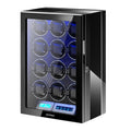 LELTNSOU Watch Winder for 12 Winding Spaces Automatic Watches, Ultra-Quiet Japanese Motors, Built-in LED Illumination and LCD Touchscreen Control