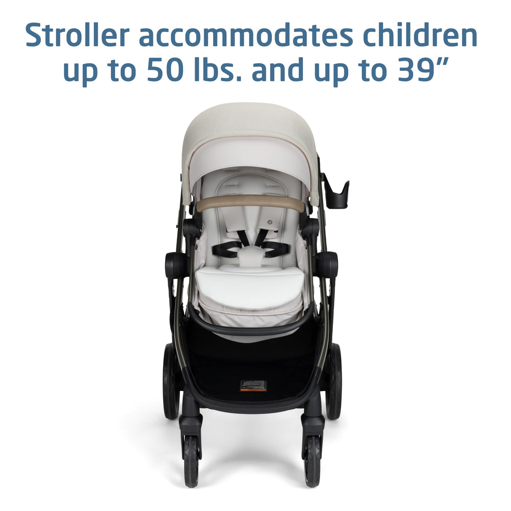 Maxi-Cosi Zelia Pro 5-in-1 Travel System with Mico Pro Infant Car Seat, Baby Stroller Combo, Reversible Seat, Large Wheels, Adjustable Handle, Newborn to Toddler, Lightweight, Classic Oat