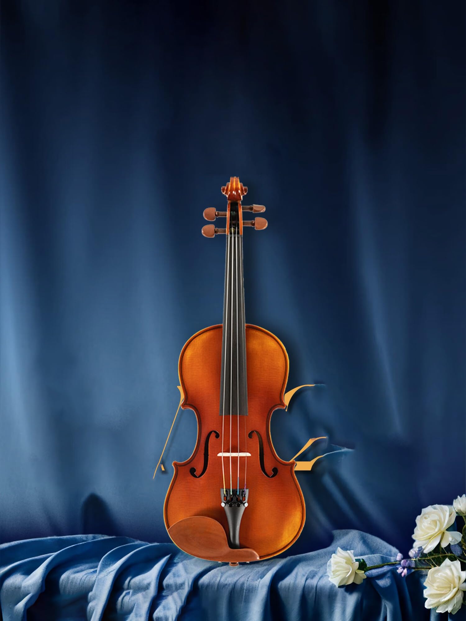 A Full Sized Handmade Solid Wood Violin Perfect For Beginners And Competition Grade Players. Violins Set(4/4)