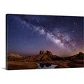 CANVAS ON DEMAND Milky Way and Moonlight Over Cathedral Rocks in Sedona, Arizona Canvas Wall Art Print by Scott Stulberg, Home Decor, Beauty, United States Artwork,60" x40in