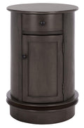 SAFAVIEH Furniture - Tabitha 1-Drawer Accent Table - Black - Solid Wood - Farmhouse Storage Design - Ideal for Living Room, Entryway, Home Office, 17.7"W x 17.7"D x 26"H - Fully Assembled (AMH5712H)