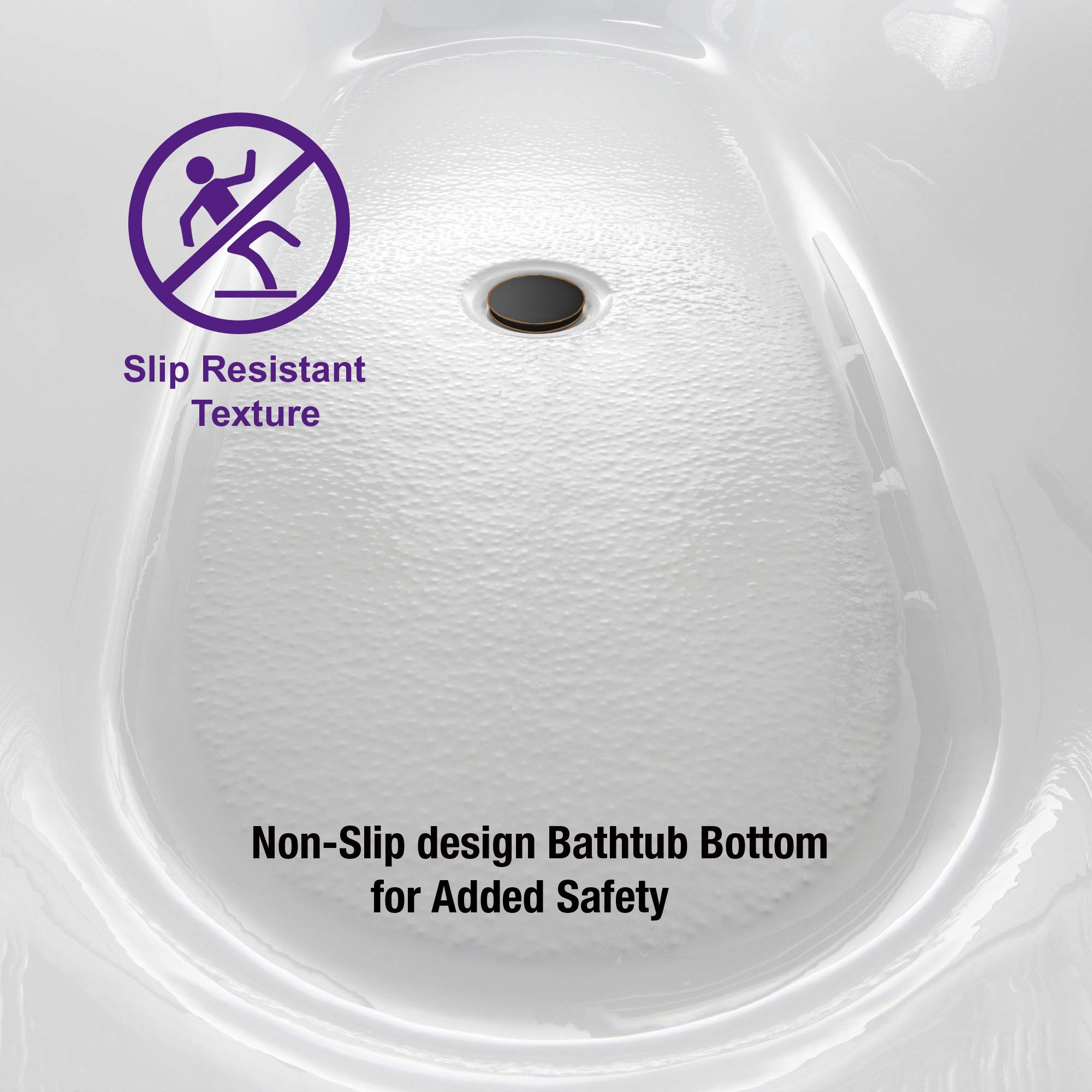 WOODBRIDGE 71" Acrylic Freestanding Bathtub Contemporary Soaking White Tub with Oil-Rubbed Bronze Overflow and Drain,White,B1701 ORB