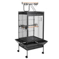 64.4" Tall Large Bird Cage, Metal Parrot Cage with Rolling Stand, Play Top & Bowls - Bird Aviary for Parrots, Parakeets, Conures, Cockatiels, Indoor Outdoor Aviary for Outside Porch Garden Yard