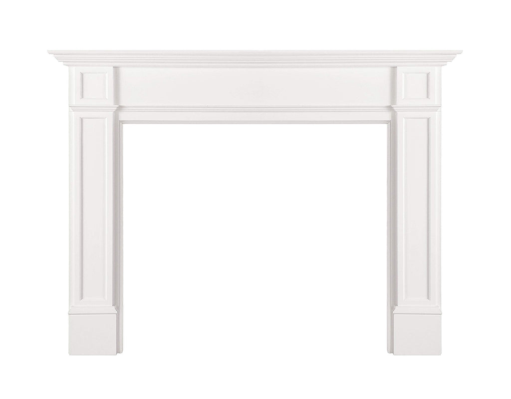 Pearl Mantels ARYB56540 Furniture for Your Fireplace, Premium Grade A MDF Mantel Surround, Crisp White Paint, Interior Opening 56" W x 42" H