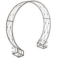SAFAVIEH Outdoor - Mizell Iron Moon Gateway Garden Arbor - Black Rust Iron Metal - Architectural Circular Gateway Design - Ideal for Garden, Yard, Patio, Entryway, 80" W x 17" D x 83.4" H (PAT5036E)
