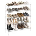 Aquiver 5 Tier Acrylic Shoe Rack - Closet Shoe Rack Shoe Organizer for Entryway, Stores 20 Pairs of Shoes, 32.3'' L x 11.8'' W x 36.4'' H