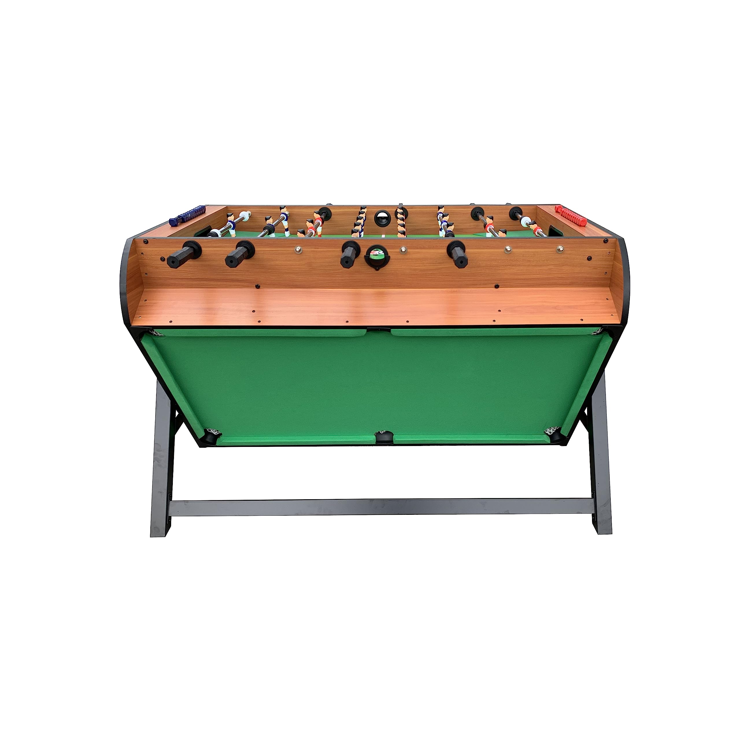 KICK Triplex 55″ Telescopic Rods 3-in-1 Swivel Multi Game Table (Brown) – Foosball, Pool/Billiards & Air Hockey