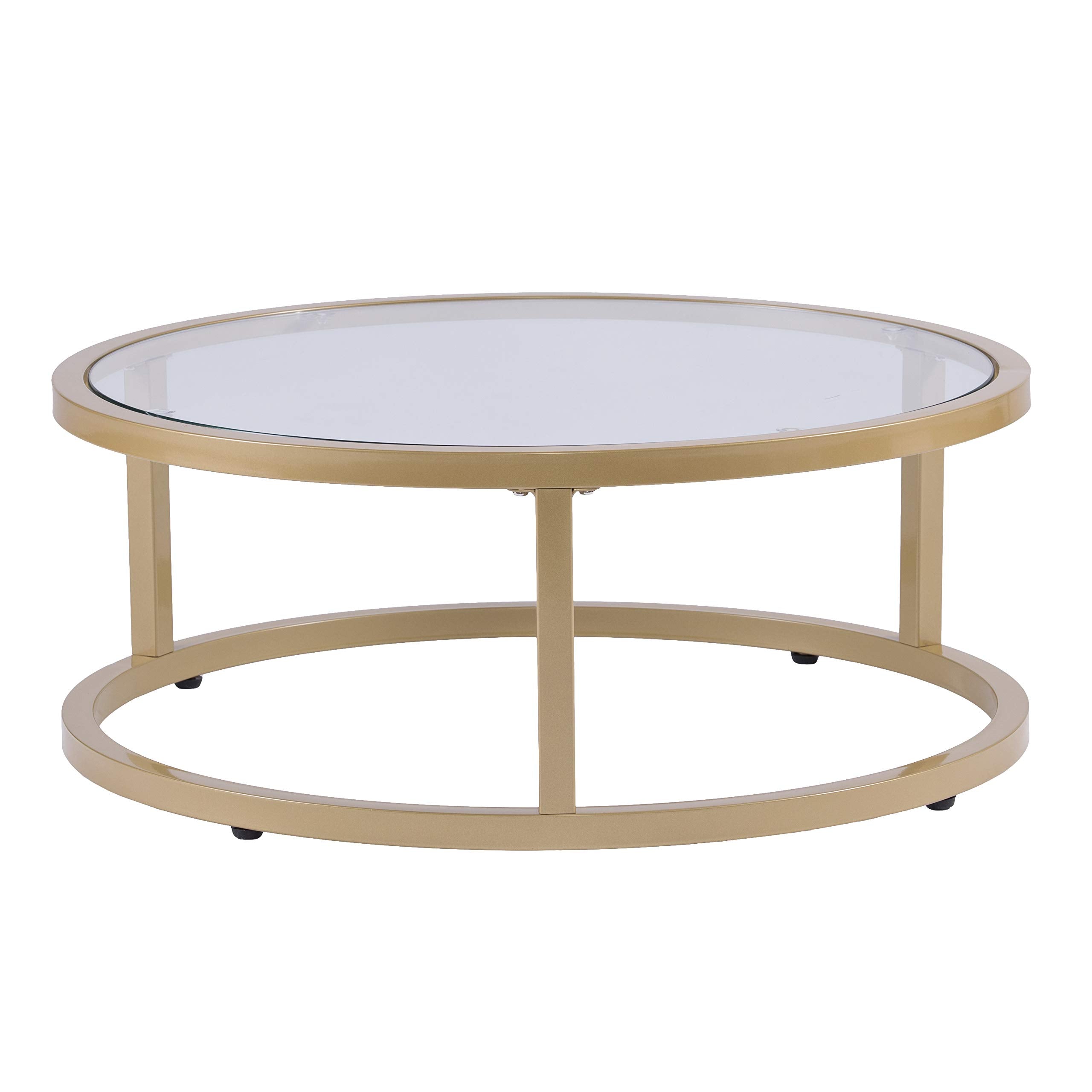 SEI Furniture Evelyn Glam Nesting Coffee Table 2-pc Set, Gold