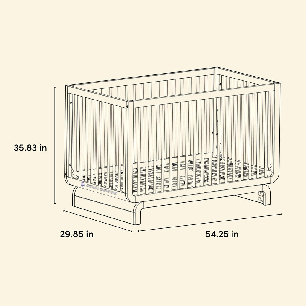 Storkcraft Santorini 5-in-1 Convertible Crib with Toddler Guardrail – GREENGUARD Gold Certified, Conversion Kit Included, 100% Solid Wood, Fits Standard Crib Mattress (White and Driftwood)