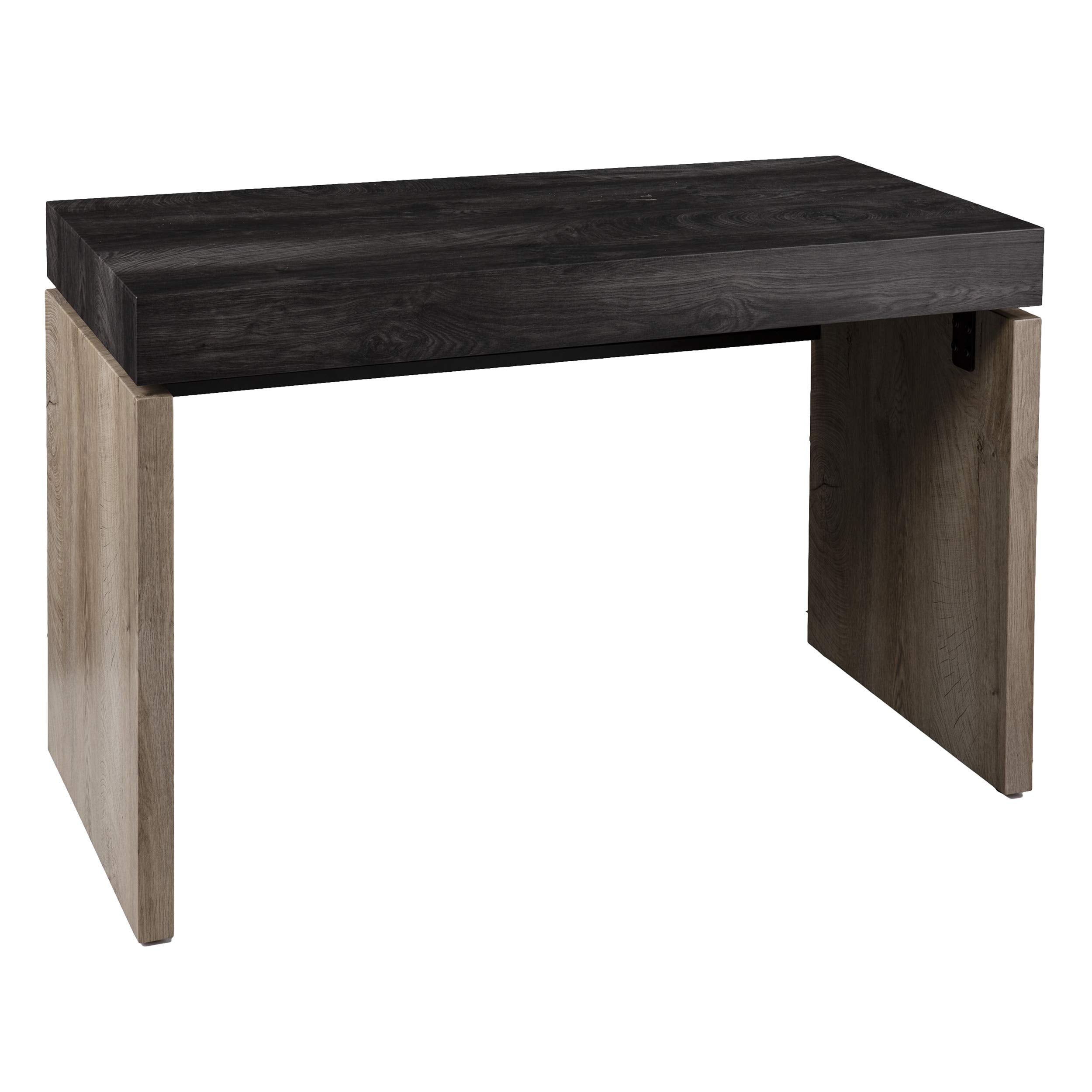 SEI Furniture - Hapsford Writing Desk - Transitional Design, Black Iron and Wood - Ideal for Home Office, Bedroom (HO1142637)