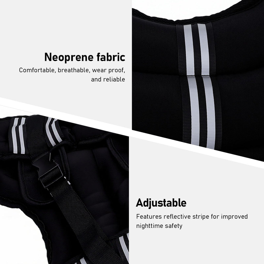 Generic Weighted Vest, Adjustable Neoprene Weight Vest for Men and Women with Reflective Stripe, Strength Training Running Jogging Workout Weightlifting (8KG)
