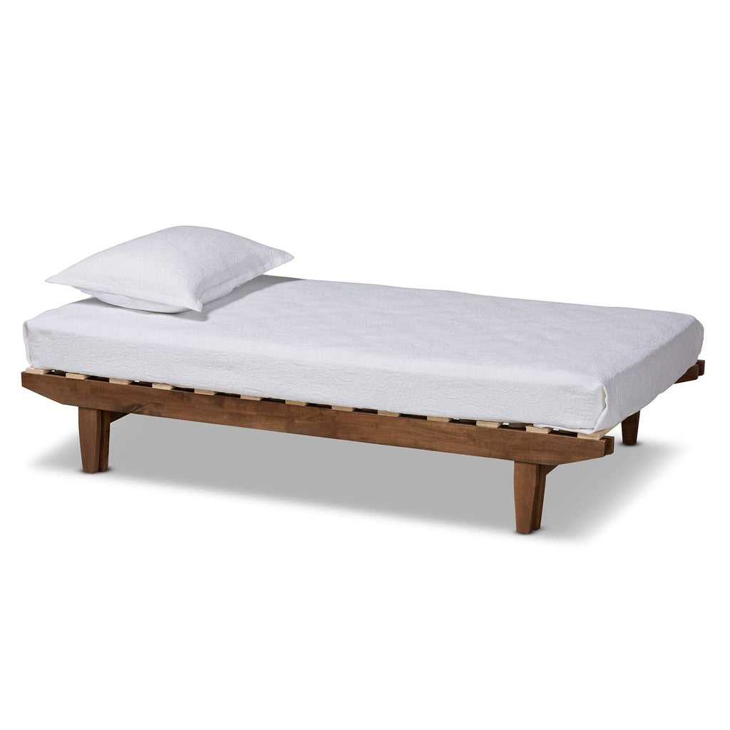 Baxton Studio Bed Frames, Twin/King, Walnut