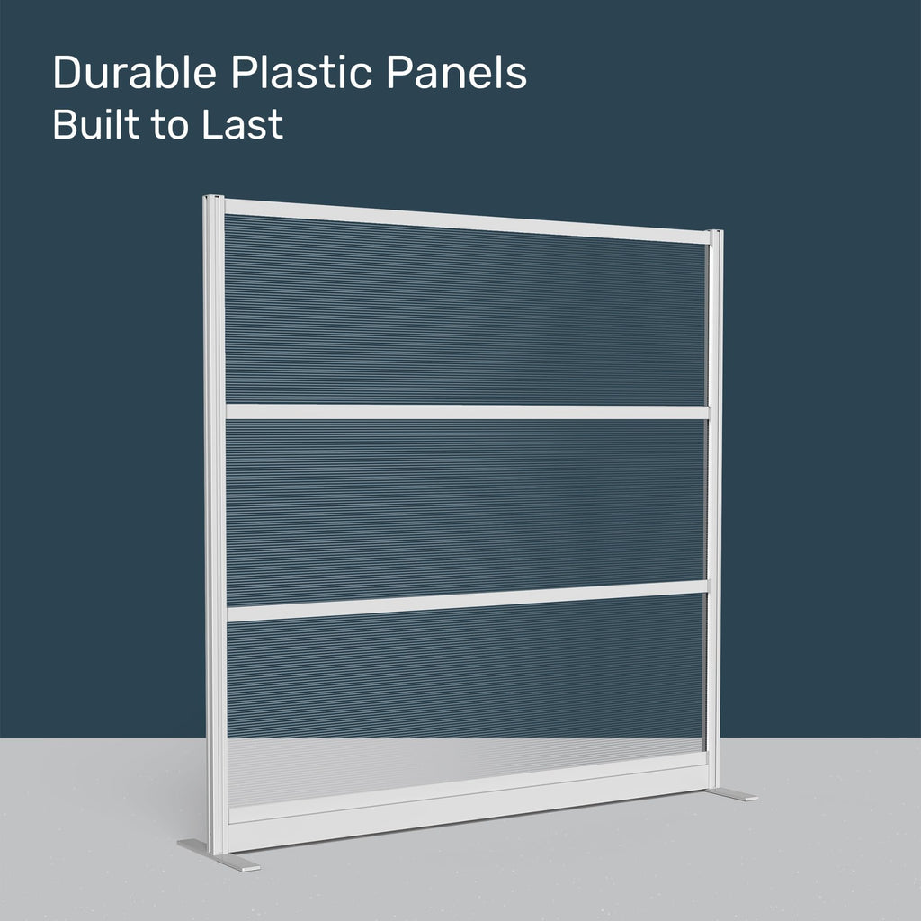 Stand Up Desk Store Aesthetic Modular Room Divider Wall | 70" W x 70" H Office Partition Walls & Cubicle Wall Dividers | Lightweight, Durable, Translucent Partition Wall Divider for Workspaces
