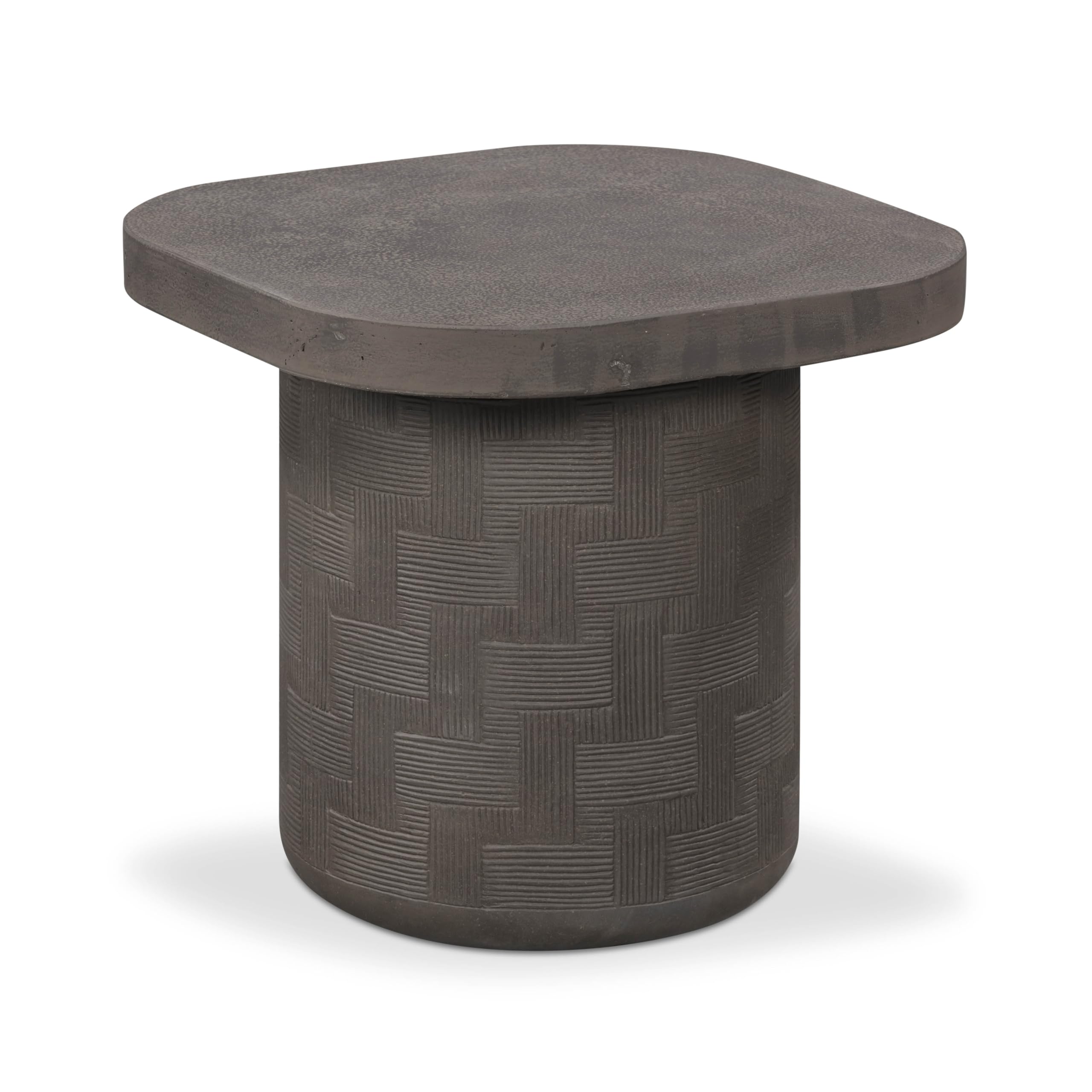 Tov Furniture Suraya Dark Umber Concrete Side Table