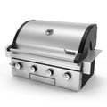 Brand-Man Gas Grill Built-In Head, 30-Inch 4-Burner Propane Grill, Natural Gas Convertible, Heavy Duty 304 Stainless Steel 40,000BTUs BBQ Island Outdoor Kitchen