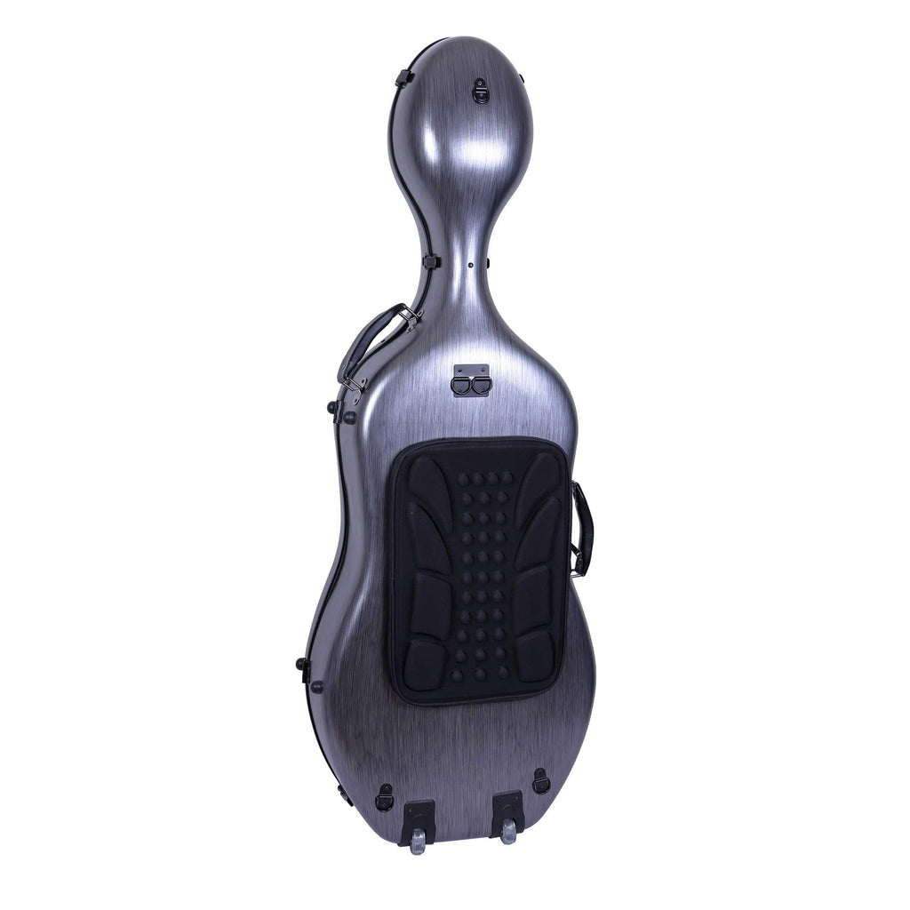 Crossrock Poly Carbon Composite Cello Case, for 3/4 Size Cello with backpack and wheels in Blue(CRF1000CETBLHT)