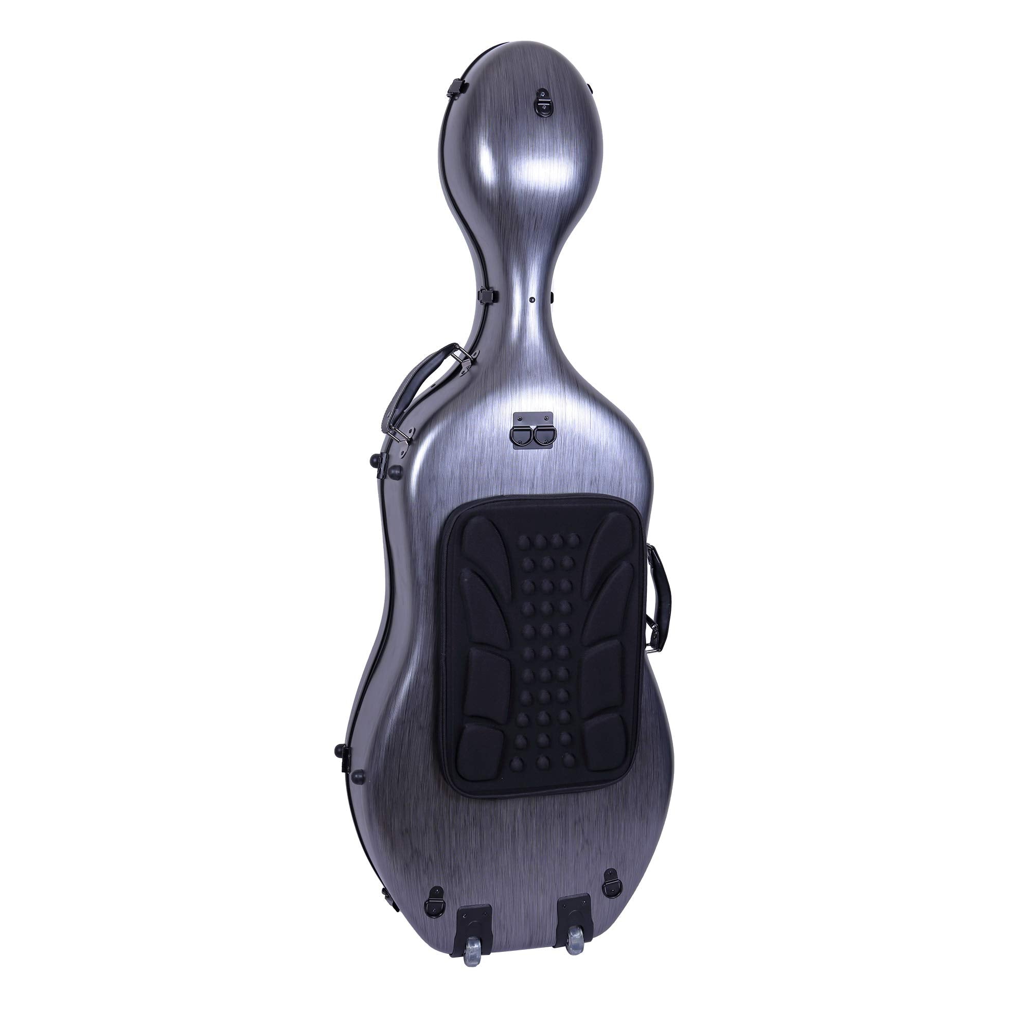 Crossrock Poly Carbon Composite Cello Case, for 3/4 Size Cello with backpack and wheels in Blue(CRF1000CETBLHT)