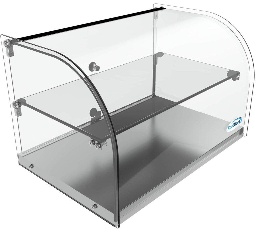 KoolMore - DC-2C 22" Commercial Countertop Bakery Display Case with Front Curved Glass and Rear Door - 1.5 cu. ft.