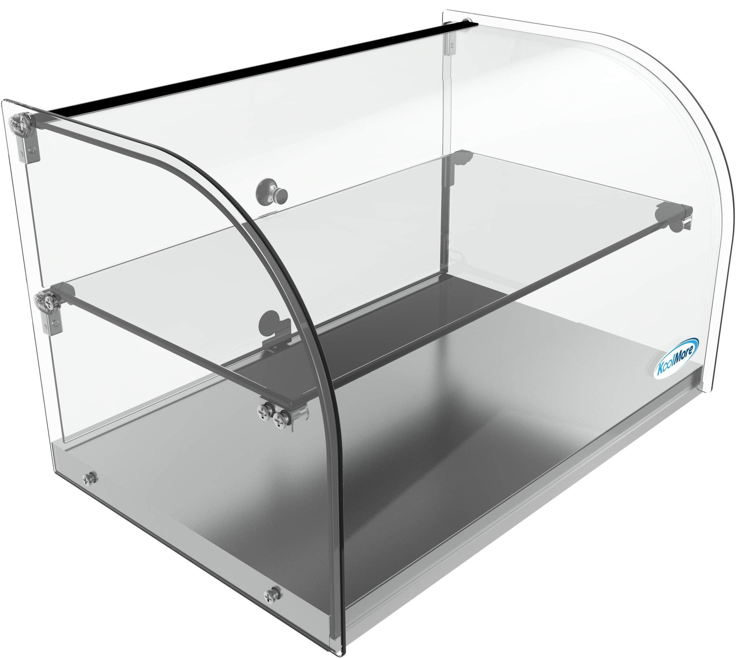 KoolMore - DC-2C 22" Commercial Countertop Bakery Display Case with Front Curved Glass and Rear Door - 1.5 cu. ft.