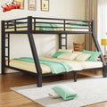 NOAHLEO Stronger & Safer Heavy Duty Metal Queen Over King Size Bunk Bed for Adults Teens, More Stable Thickened Steel Bunkbed (Queen Over King)