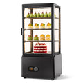 Commercial Cake Display Refrigerator, 78L Countertop Glass Cooler with LED Light, 32-53.6°F Digital Thermostat, Frost-Free Pastry Showcase for 11" Cake, Tempered Glass & Rear Door for Bakery/Cafe/Home