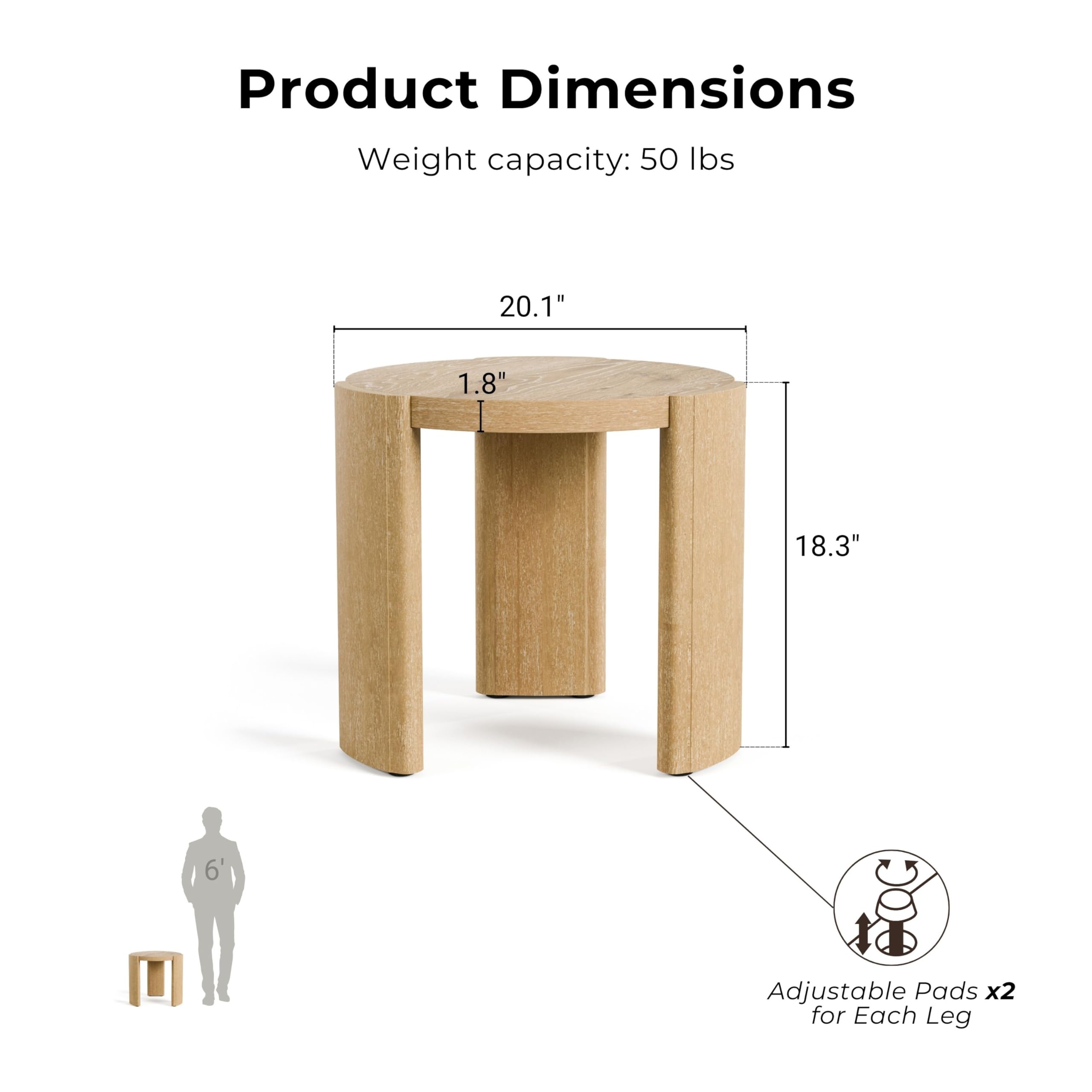 Furniture of America Carys Modern Solid Wood 2-Piece Coffee Table and End Table Set with Plinth Base, Living Room Furniture for Small Space, Home Office, Oak