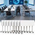 Conference Room Table, Foldable Flip Top Mobile Training Table with Wheels, 47.2 Inch Modern Rectangular Meeting Seminar Desk, Waterproof Metal Frame for Office, Classroom & Boardroom