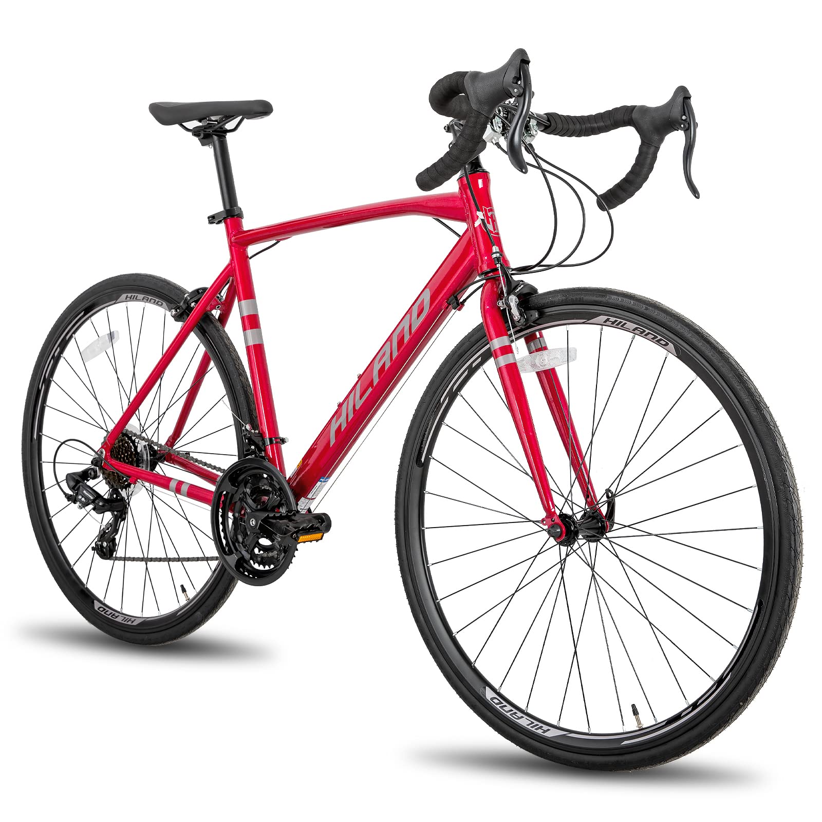 HH HILAND Adult Road Bike 700c Racing Bike with 14 Speeds, Aluminum Frame, Caliper Brake, City Commuter Bicycle for Women Men