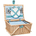 Storage Basket,Wicker Picnic for 4 Persons with Insulation Layer, Outdoor Hand Woven Fruit with Utensils Cutlery, Willow Hamper Service Gift