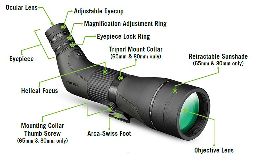 Vortex Optics Crossfire HD Spotting Scopes (16-48x65 Angled)