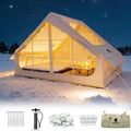 GEERTOP Large Inflatable Camping Tent with Stove Jack Instant Waterproof Blow Up Air Glamping Tent with Skylight for Family 4-6 Person 4 Season Outdoor Adventures