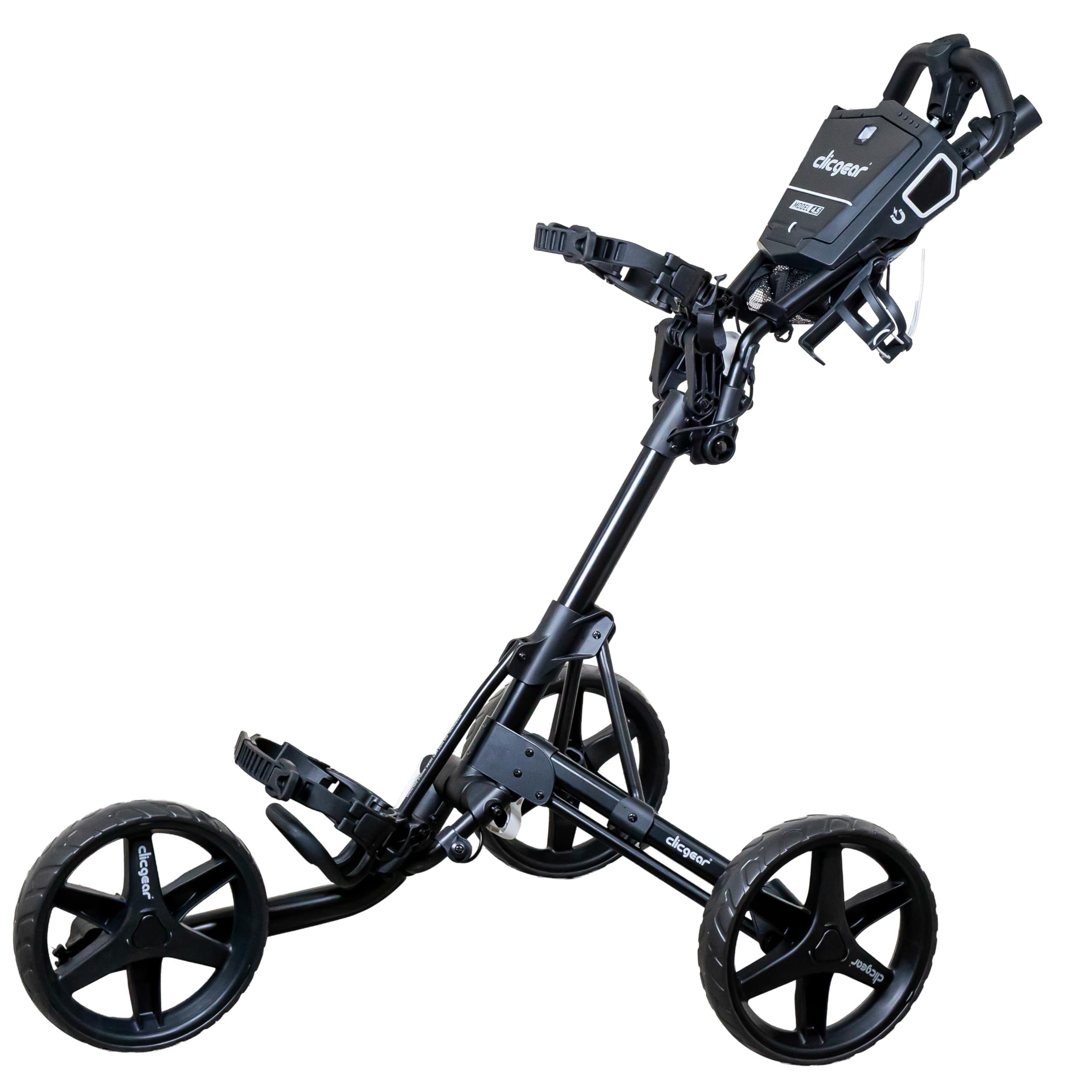 Clicgear Model 4.5 Golf Push Cart, Premium 3-Wheel Foldable Walking Golf Cart (Black)