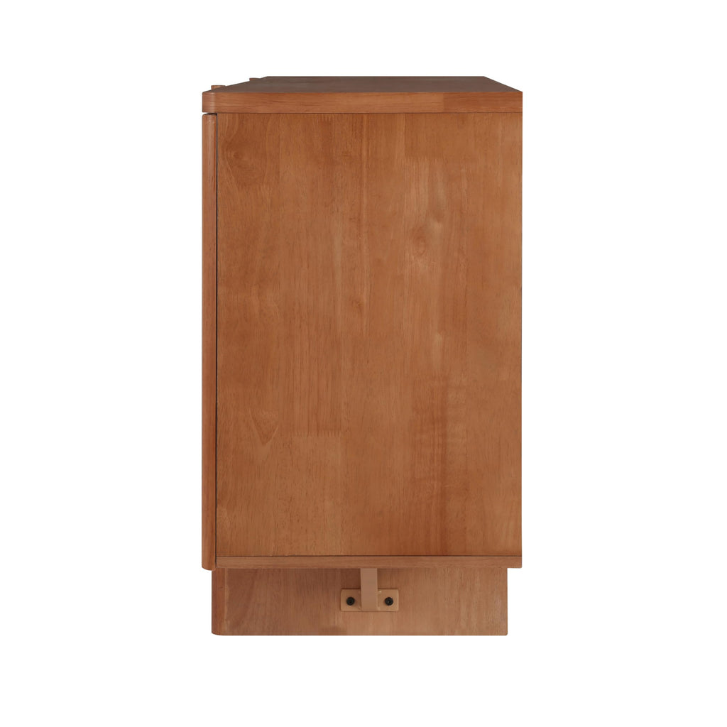 Christopher Knight Home Austen Retro Minimalist Wooden Storage Sideboard, Living Room Cupboard with Shelves, Dining Room/Kitchen Buffet Cabinet, Entryway Display Table, Home Office Credenza, Brown