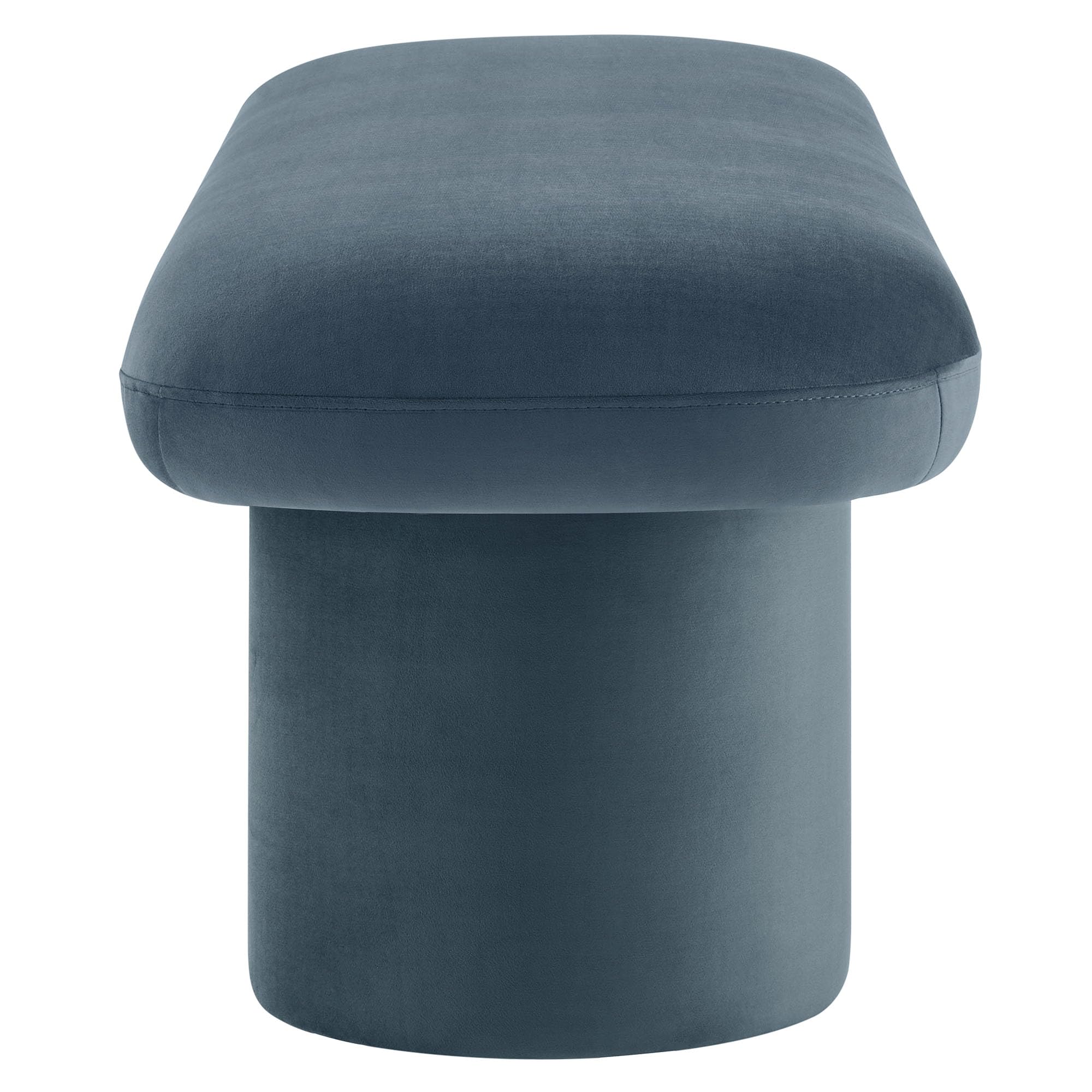 Modway Orla Performance Velvet Upholstered Bench in Cadet Blue
