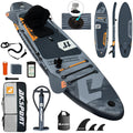AKSPORT 11' Inflatable Stand-Up Paddle Board with Upgraded SUP Accessories Kit | Extra Wide 34" Design | Non-Slip Deck | Premium SUP Board for Adults & Youth of All Levels